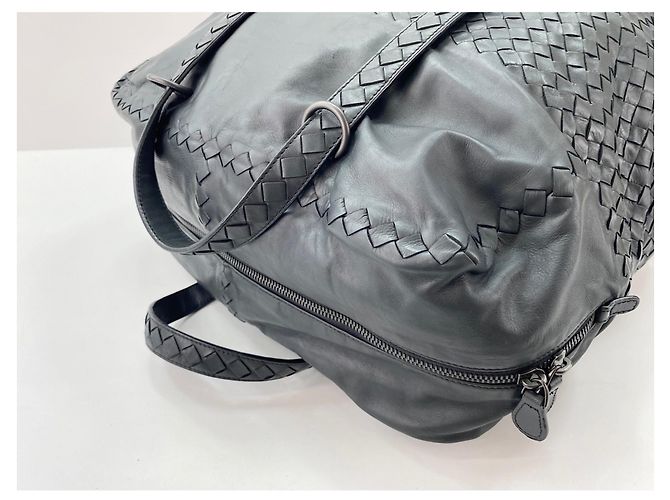 Borsa a Spalla Bottega Veneta Intrecciato Nero - vista 9