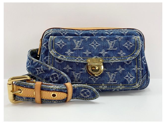 Borsa a tracolla Louis Vuitton Monogram Denim Blu - vista 12