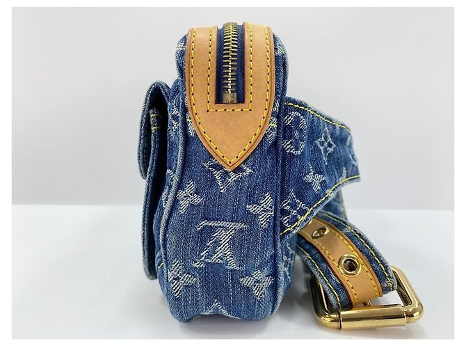 Borsa a tracolla Louis Vuitton Monogram Denim Blu - vista 3