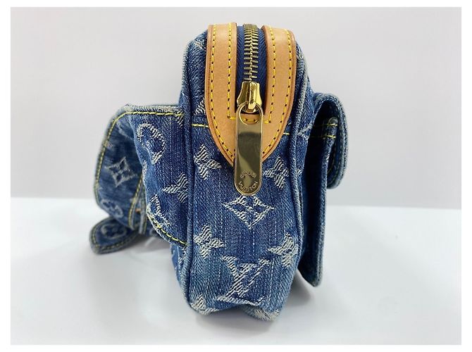 Borsa a tracolla Louis Vuitton Monogram Denim Blu - vista 4