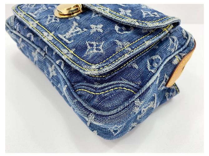 Borsa a tracolla Louis Vuitton Monogram Denim Blu - vista 7