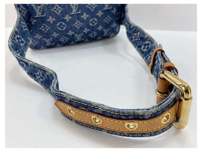 Borsa a tracolla Louis Vuitton Monogram Denim Blu - vista 8
