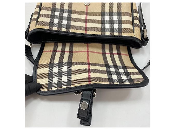 Borsa a Spalla Burberry Nova Check Beige - vista 10
