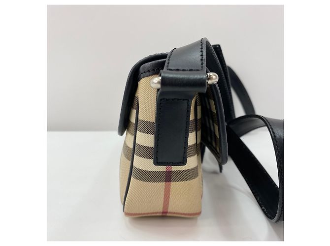 Borsa a Spalla Burberry Nova Check Beige - vista 4