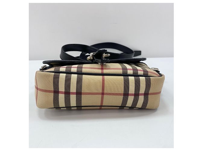 Borsa a Spalla Burberry Nova Check Beige - vista 6