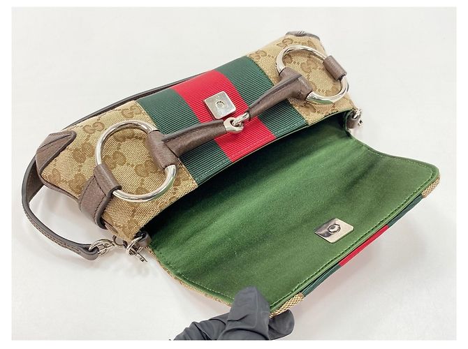 Borsa Gucci Horsebit marrone - vista 13