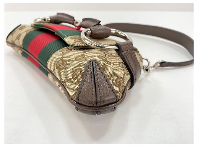 Borsa Gucci Horsebit marrone - vista 8