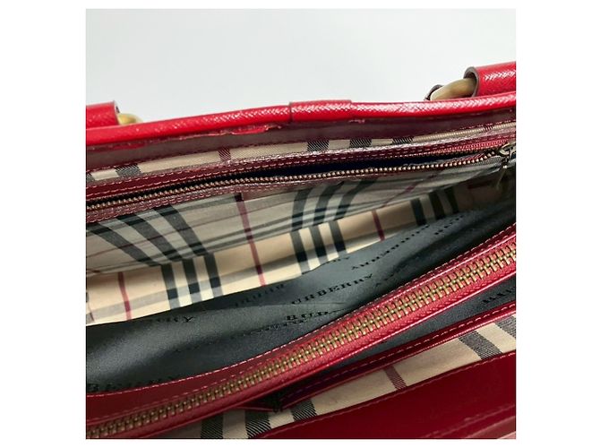 Borsa a mano/Borsa a tracolla in pelle rossa Burberry Rosso - vista 13