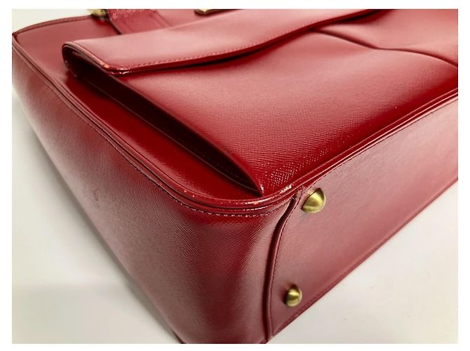 Borsa a mano/Borsa a tracolla in pelle rossa Burberry Rosso - vista 8