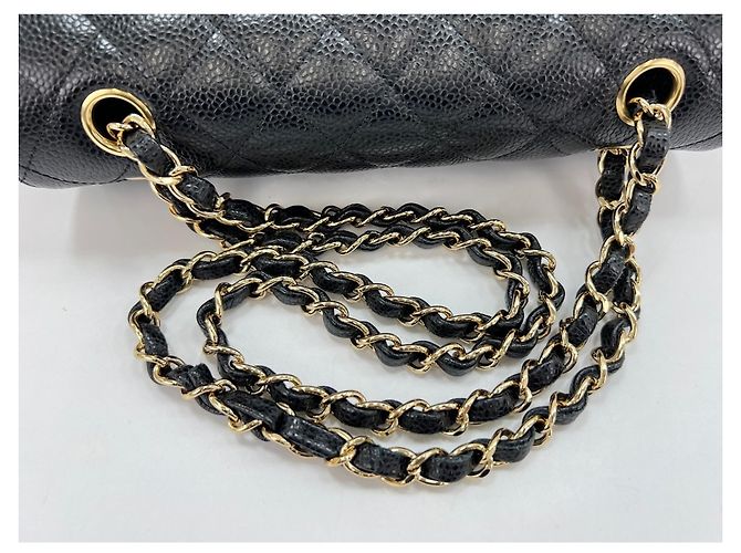 Borsa a tracolla Chanel Matelassé Double Flap Nero - vista 10