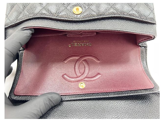 Borsa a tracolla Chanel Matelassé Double Flap Nero - vista 13