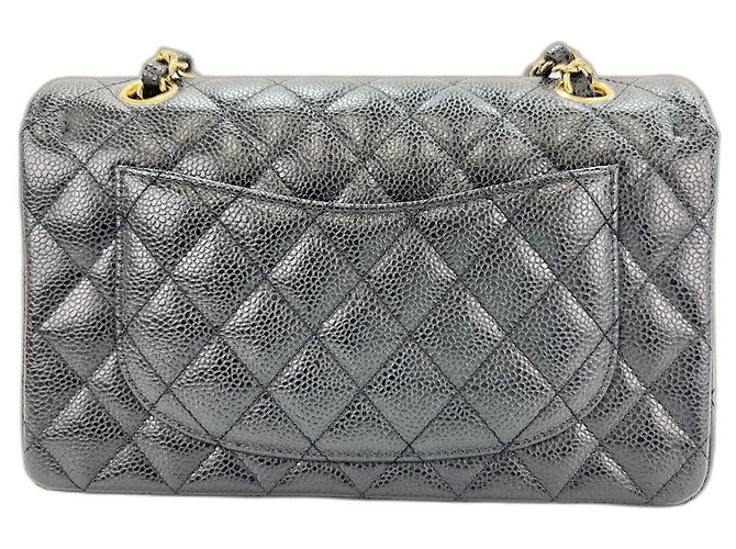 Borsa a tracolla Chanel Matelassé Double Flap Nero - vista 3