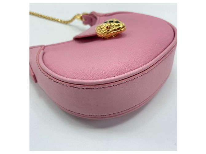 Bulgari Borsa a Spalla Bvlgari Sempenti Ellipse Micro Snakehead Rosa - vista 8