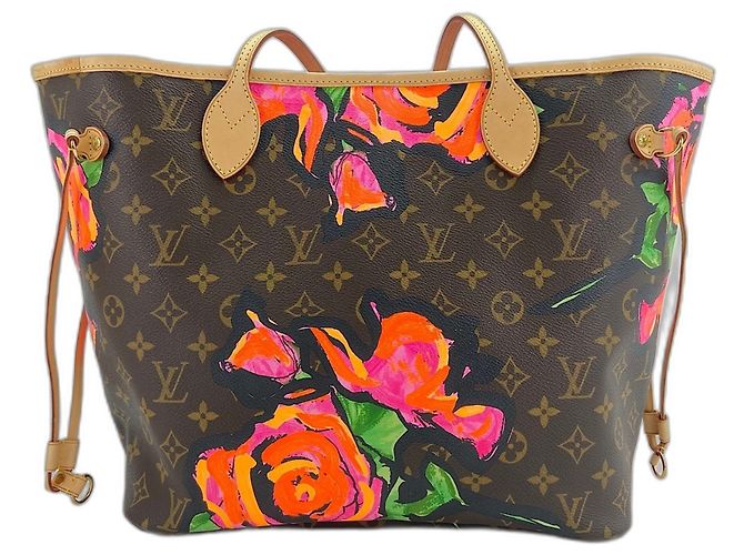Borsa Tote Louis Vuitton Neverfull MM Marrone - vista 3