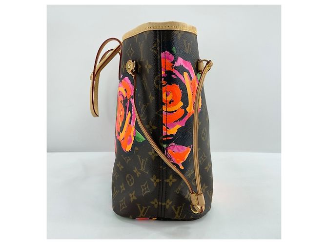 Borsa Tote Louis Vuitton Neverfull MM Marrone - vista 5