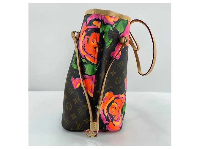 Borsa Tote Louis Vuitton Neverfull MM Marrone - vista 6