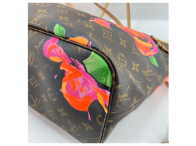 Borsa Tote Louis Vuitton Neverfull MM Marrone - vista 9