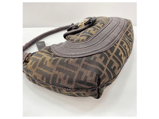 Borsa Fendi Spybag Zucca Marrone - vista 7