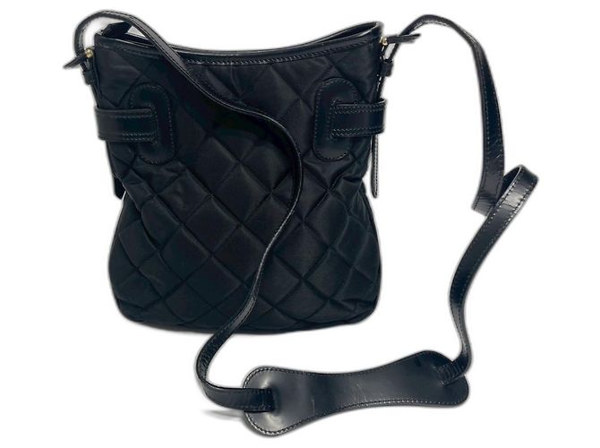 Borsa a tracolla in nylon nero Burberry - vista 2