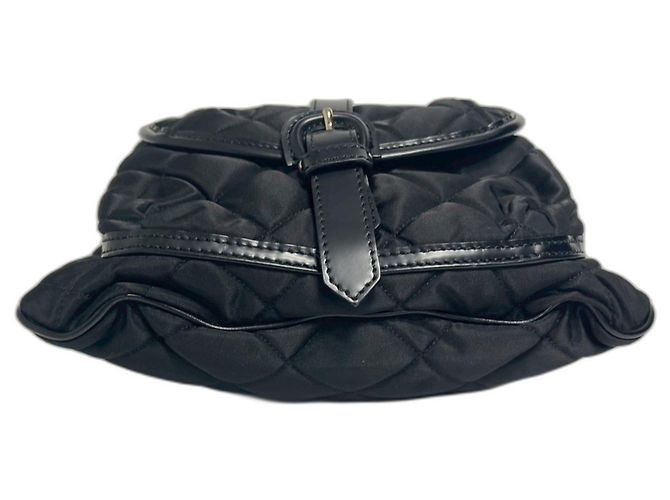 Borsa a tracolla in nylon nero Burberry - vista 3