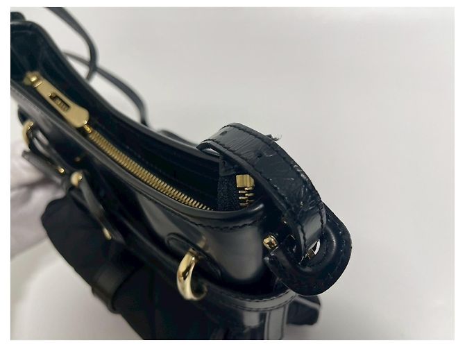 Borsa a tracolla in nylon nero Burberry - vista 5
