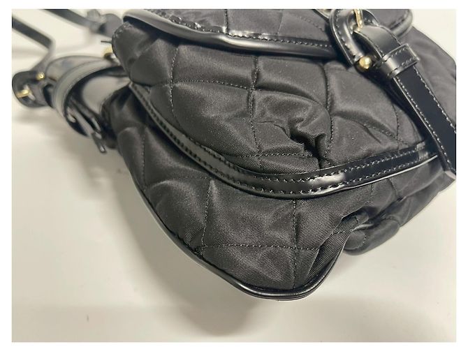 Borsa a tracolla in nylon nero Burberry - vista 6
