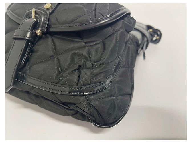 Borsa a tracolla in nylon nero Burberry - vista 7
