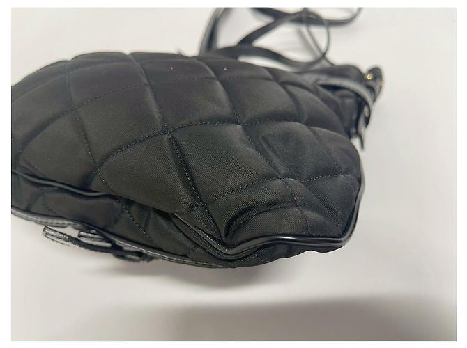 Borsa a tracolla in nylon nero Burberry - vista 9