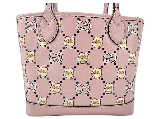Borsa Tote Gucci GG Animal Rosa - vista 3
