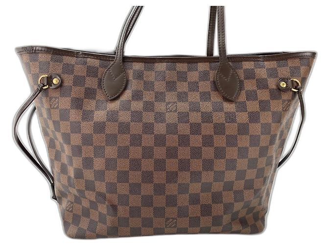 Borsa Tote Louis Vuitton Neverfull Marrone - vista 3