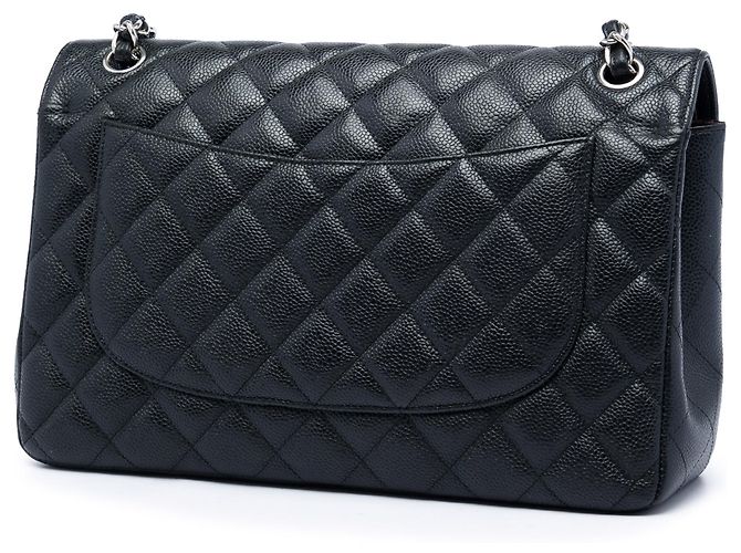 Chanel Black Jumbo Classic Caviar Double Flap Schwarz - Ansicht 2