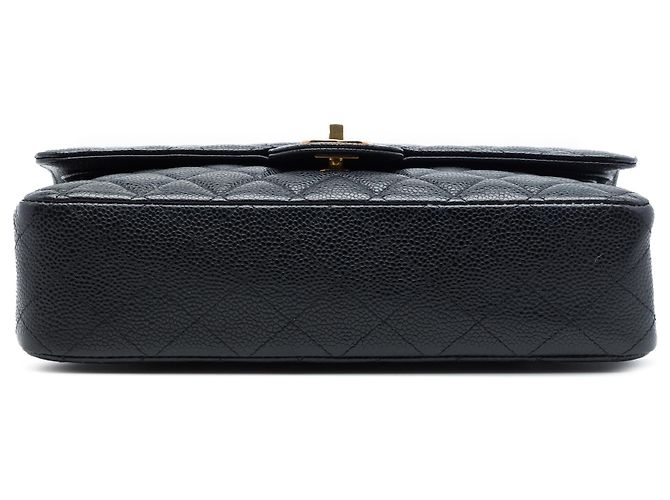 Chanel Black Medium Classic Caviar Double Flap Nero - vista 3