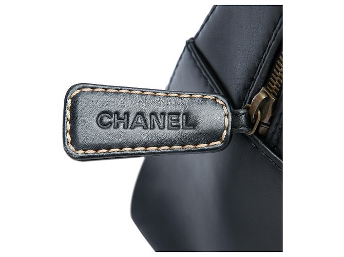 Chanel Black CC Calfskin Wild Stitch Handtasche Schwarz - Ansicht 5