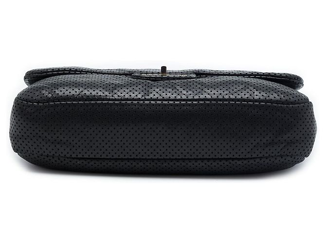 Chanel Black Medium Perforated Calfskin Reissue 2.55 Drill Flap Nero - vista 3