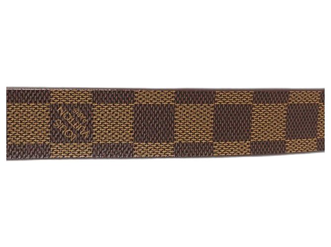 Cintura Louis Vuitton Brown Damier Ebene Marrone - vista 2