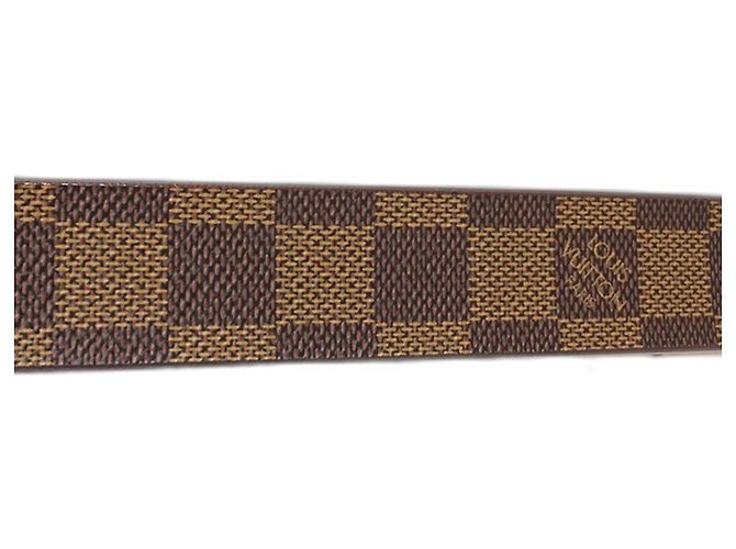 Cintura Louis Vuitton Brown Damier Ebene Marrone - vista 3