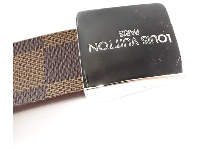 Cintura Louis Vuitton Brown Damier Ebene Marrone - vista 8