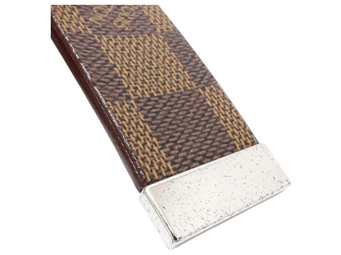 Cintura Louis Vuitton Brown Damier Ebene Marrone - vista 9