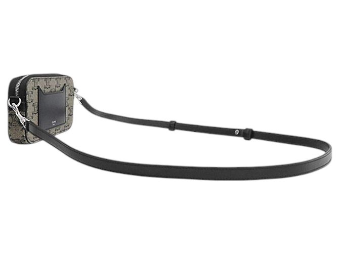 Céline Pochette horizontal Celine Triomphe em canvas revestido bege com logotipo - vista 2