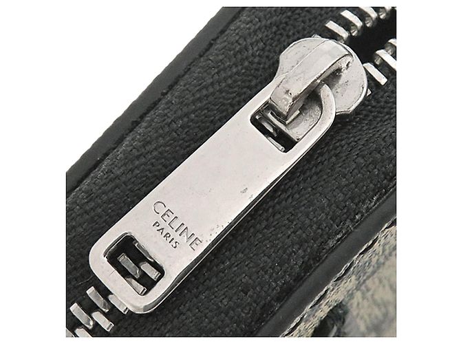 Céline Pochette horizontal Celine Triomphe em canvas revestido bege com logotipo - vista 6