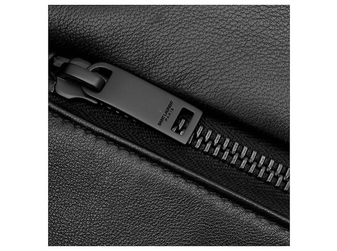 Tote in pelle di agnello nera puffer Saint Laurent Nero - vista 10