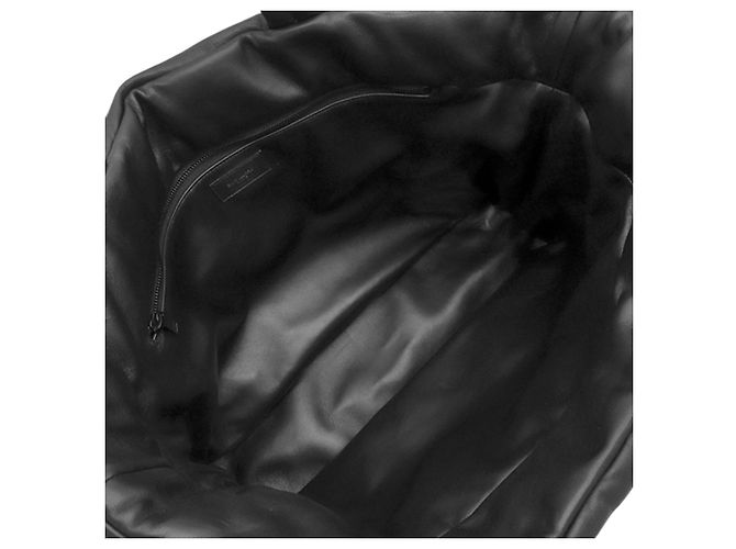 Tote in pelle di agnello nera puffer Saint Laurent Nero - vista 4