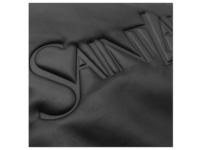 Tote in pelle di agnello nera puffer Saint Laurent Nero - vista 6