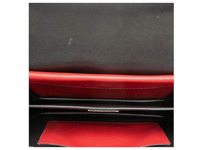 Bolso Prada Red Mini Saffiano Lux Sound Lock Roja Burdeos - vista 4