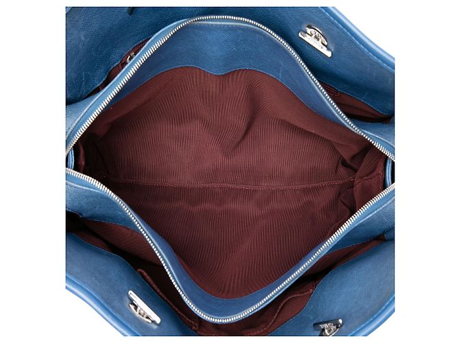 Tote Chanel Blue Quilted Caviar French Riviera Azul - vista 4