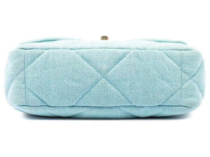Chanel Blue Medium Denim 19 Flap Blu chiaro - vista 3