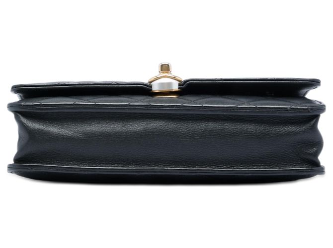 Chanel Black CC gestepptes Lammleder Perlen-Wallet on Chain Schwarz - Ansicht 3