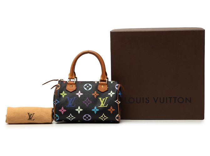 Louis Vuitton Black Monogram Multicolore Mini Speedy HL - view 7