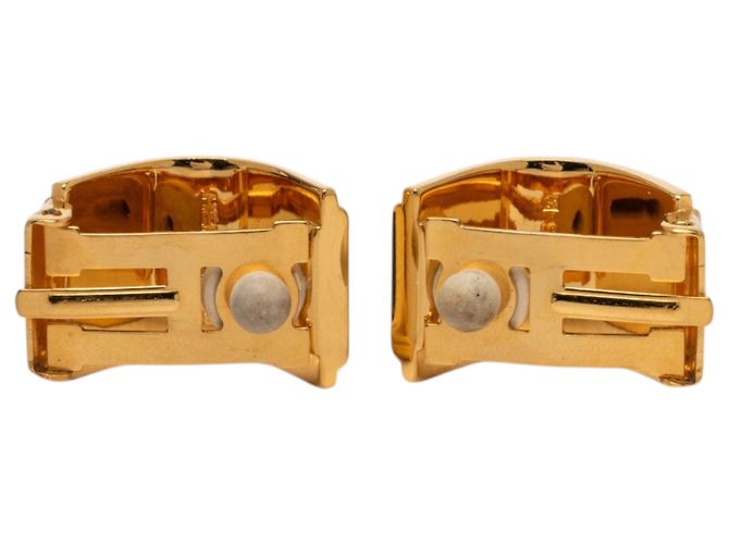 Orecchini a clip in smalto cloisonné placcati in oro Hermès Gold D'oro - vista 2