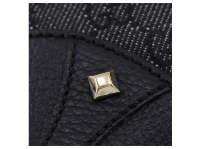 Gucci Gray GG Denim Nailhead Crossbody Brown Dark grey - view 15